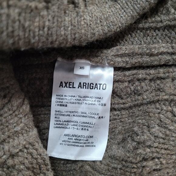 Axel Arigato NWT Cable Knit Mini Wool Skirt Size XS  Brown Preppy Academia - Picture 7 of 9